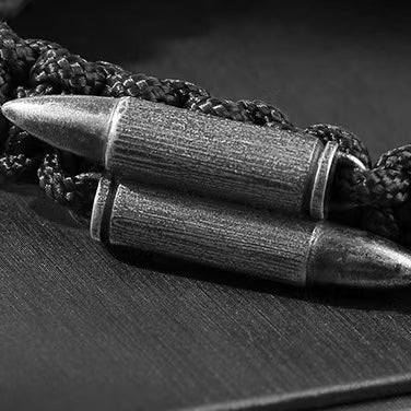925 Silver Bullet Paracord Bracelet
