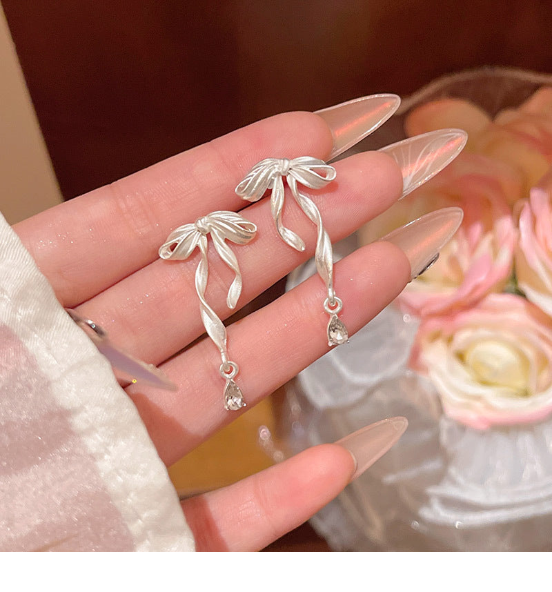 French niche design long tassel versatile earrings