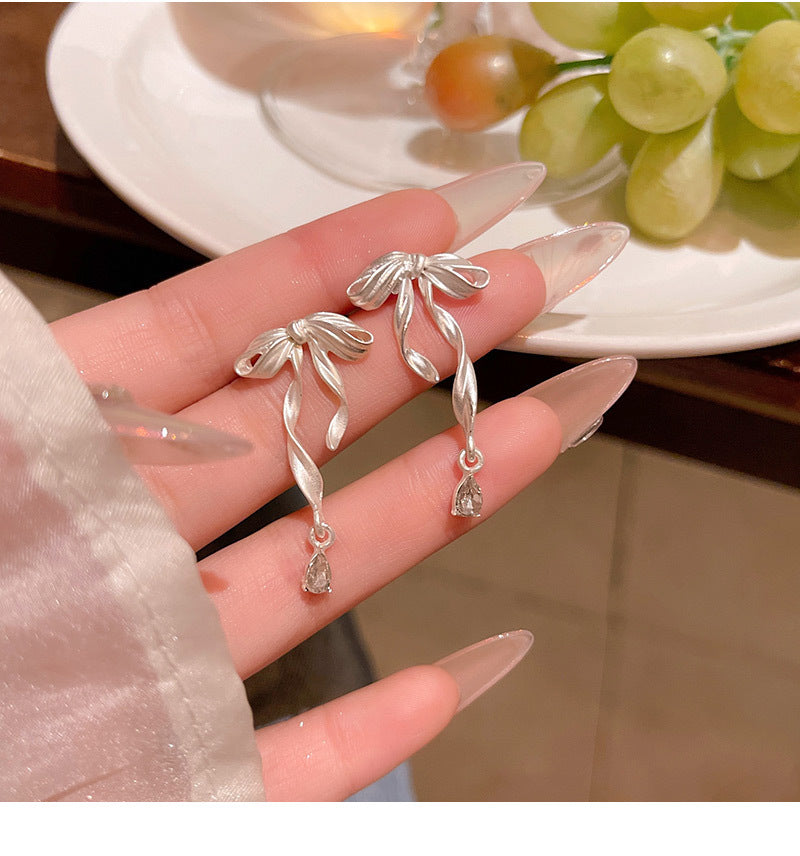 French niche design long tassel versatile earrings