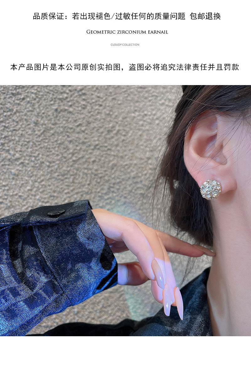 Super flash design magnetic non-pierced ear bone clip personality earrings