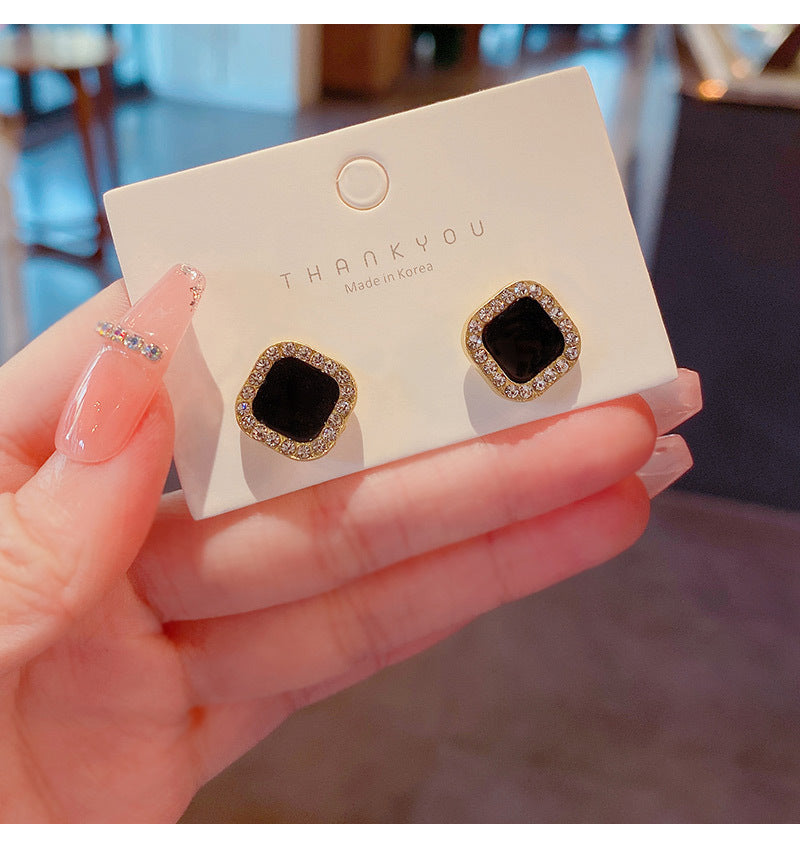 925 silver needle ins trend simple geometric earrings