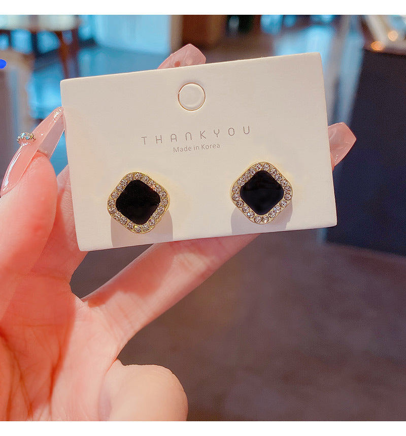 925 silver needle ins trend simple geometric earrings