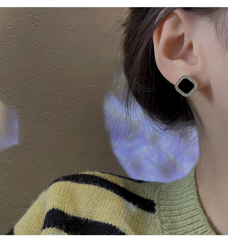 925 silver needle ins trend simple geometric earrings