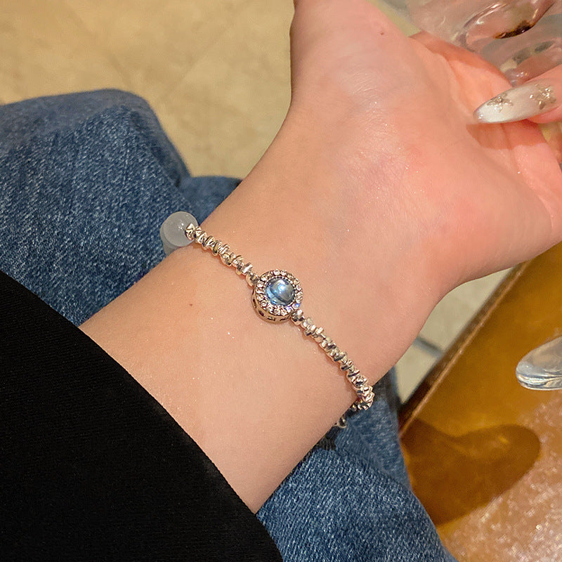 Light luxury pearl glitter zircon heart bracelet crystal women's bracelet