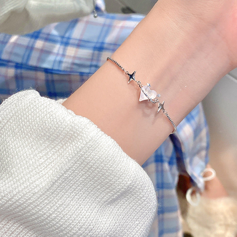 New zircon pearl niche versatile high-end love bracelet