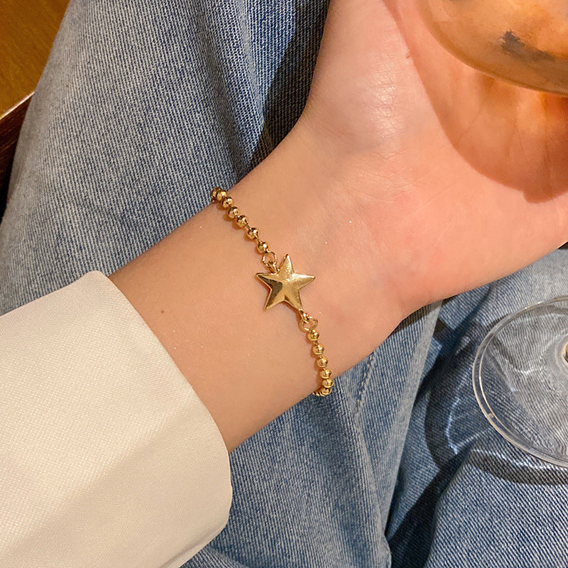 Light luxury pearl glitter zircon heart bracelet crystal women's bracelet