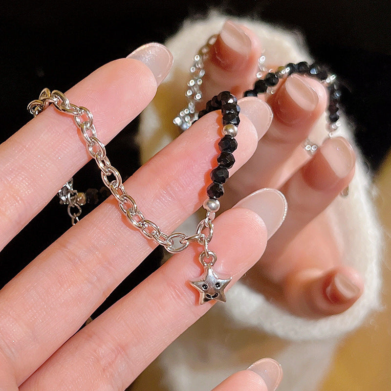 Light luxury pearl glitter zircon heart bracelet crystal women's bracelet