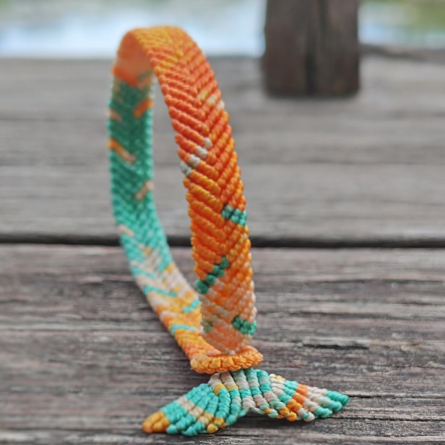 Dunhuang Mogao Grottoes style hand-woven fishtail blessing bracelet