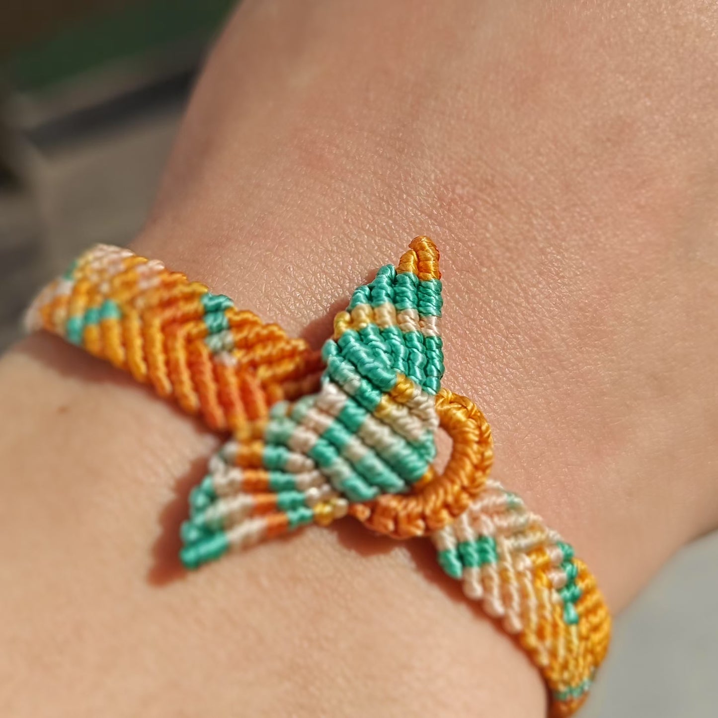 Dunhuang Mogao Grottoes style hand-woven fishtail blessing bracelet