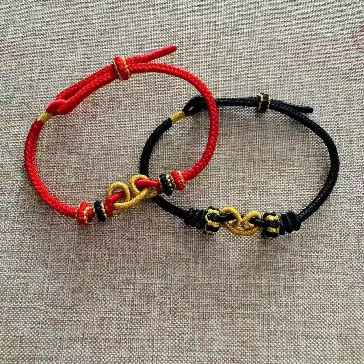 Hand-woven black mythical Monkey King knot bracelet