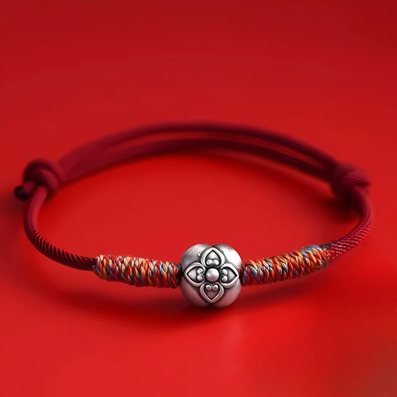 999 Silver Persimmon Ruyi Hand-woven Bracelet