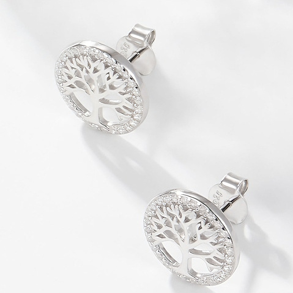 Tree of Life Rose Gold Jewelry Set | Necklace & Earrings for Halloween