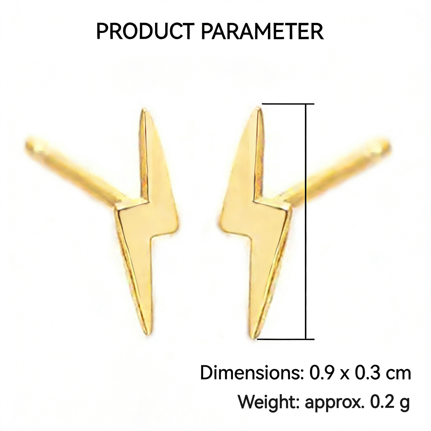 Lightning Stud Earrings - 925 Silver Mini Stackable Wholesale