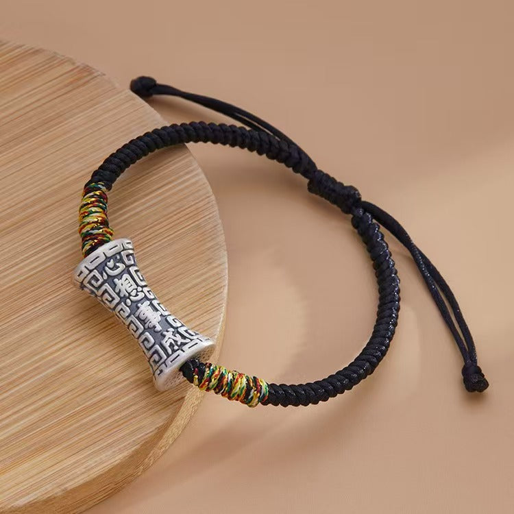 999 Silver Smooth Sailing Hand-woven Bracelet