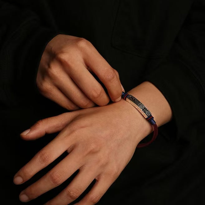 925 Sterling Silver Dragon Braided Bracelet