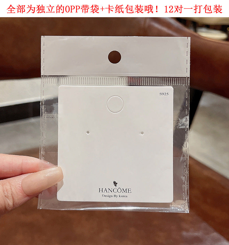 S925 silver needle light luxury niche retro temperament bow female ins diamond pearl earrings