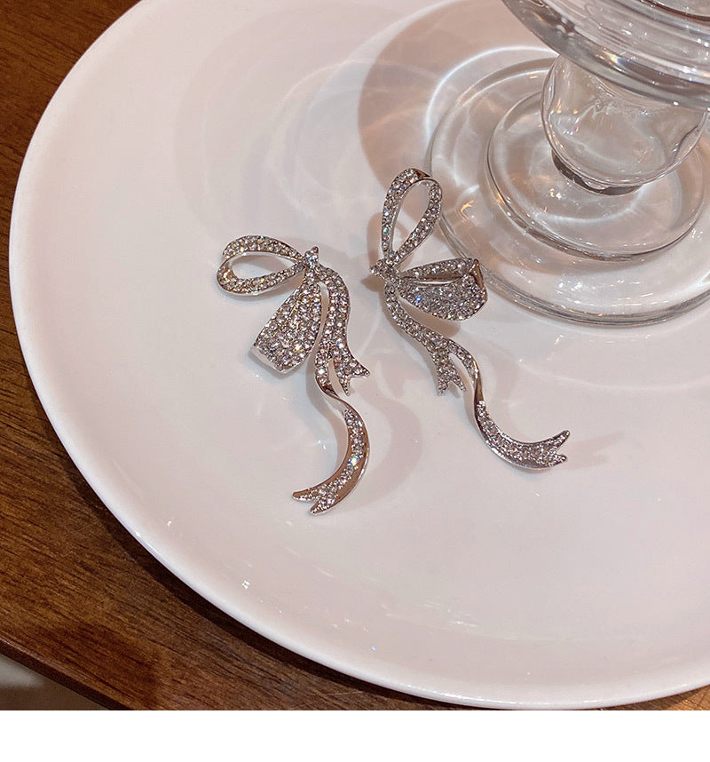 Light luxury niche high-end exaggerated butterfly earrings celebrity style