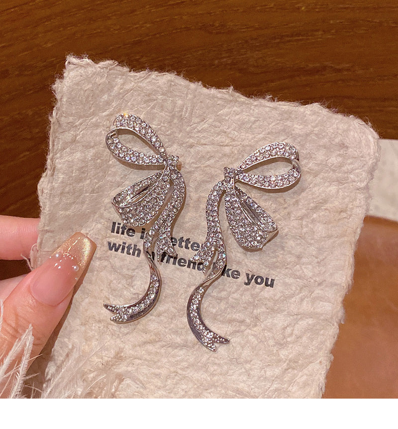 Light luxury niche high-end exaggerated butterfly earrings celebrity style