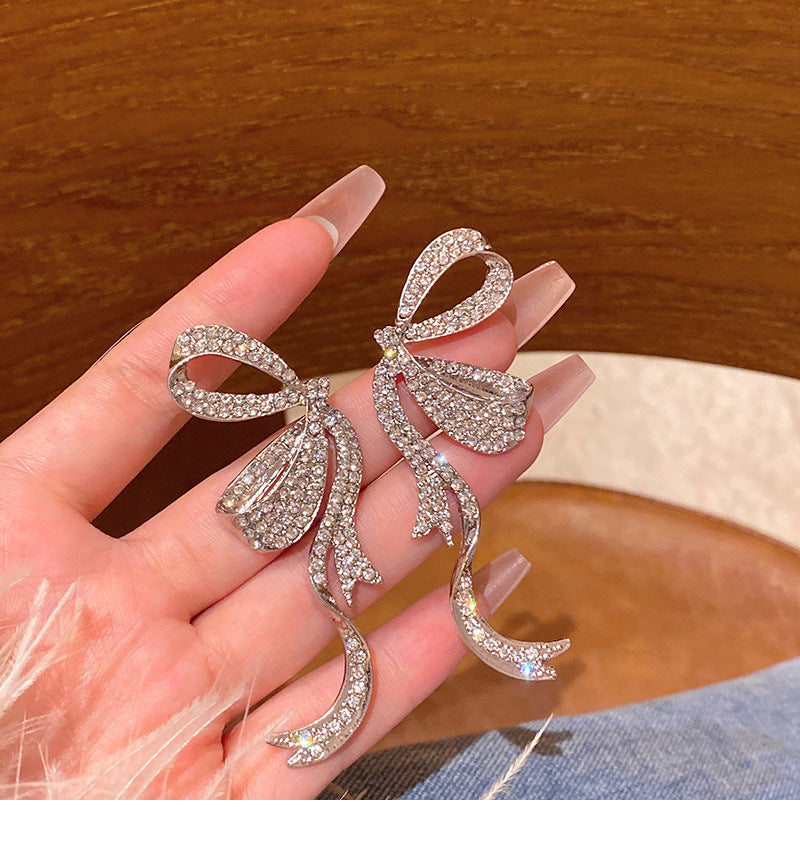 Light luxury niche high-end exaggerated butterfly earrings celebrity style
