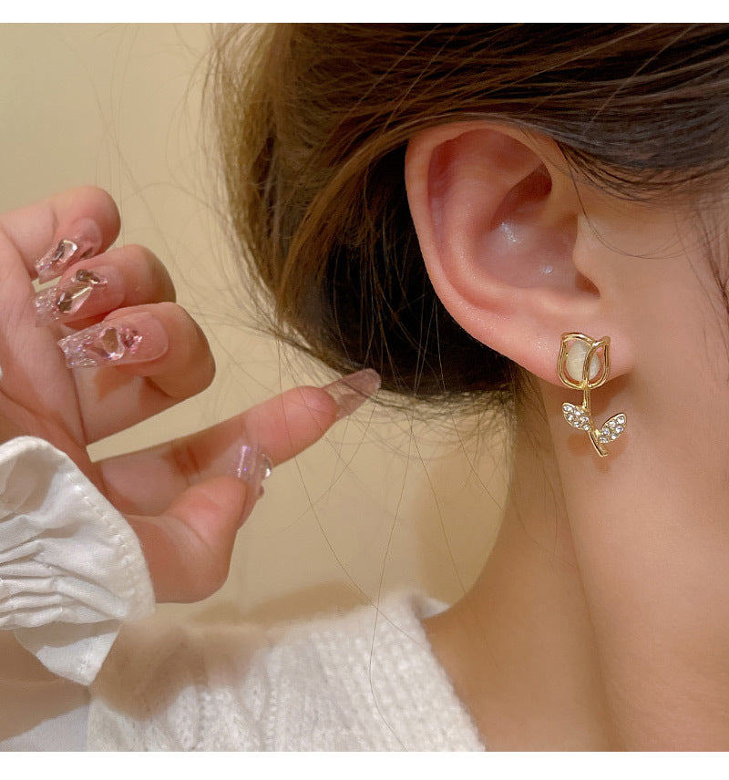 2025 New Cat's Eye Rose Earrings