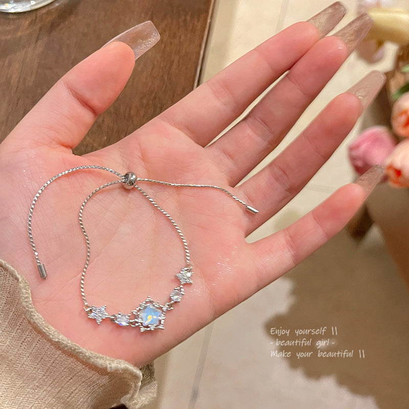 New zircon pearl niche versatile high-end love bracelet
