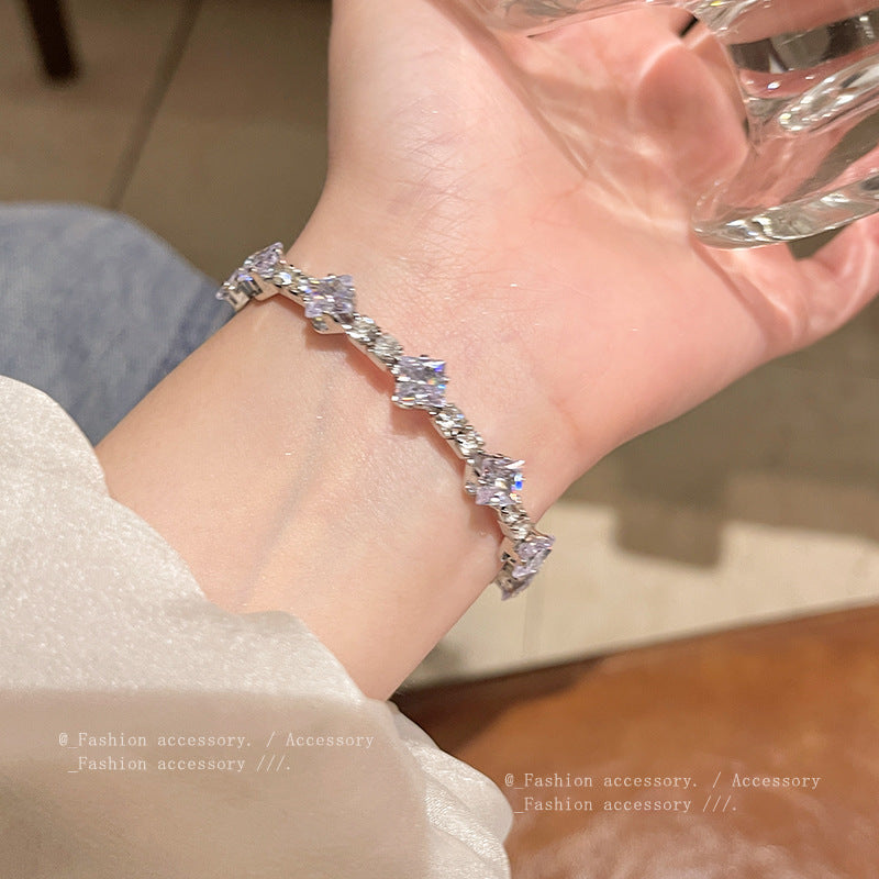 New zircon pearl niche versatile high-end love bracelet