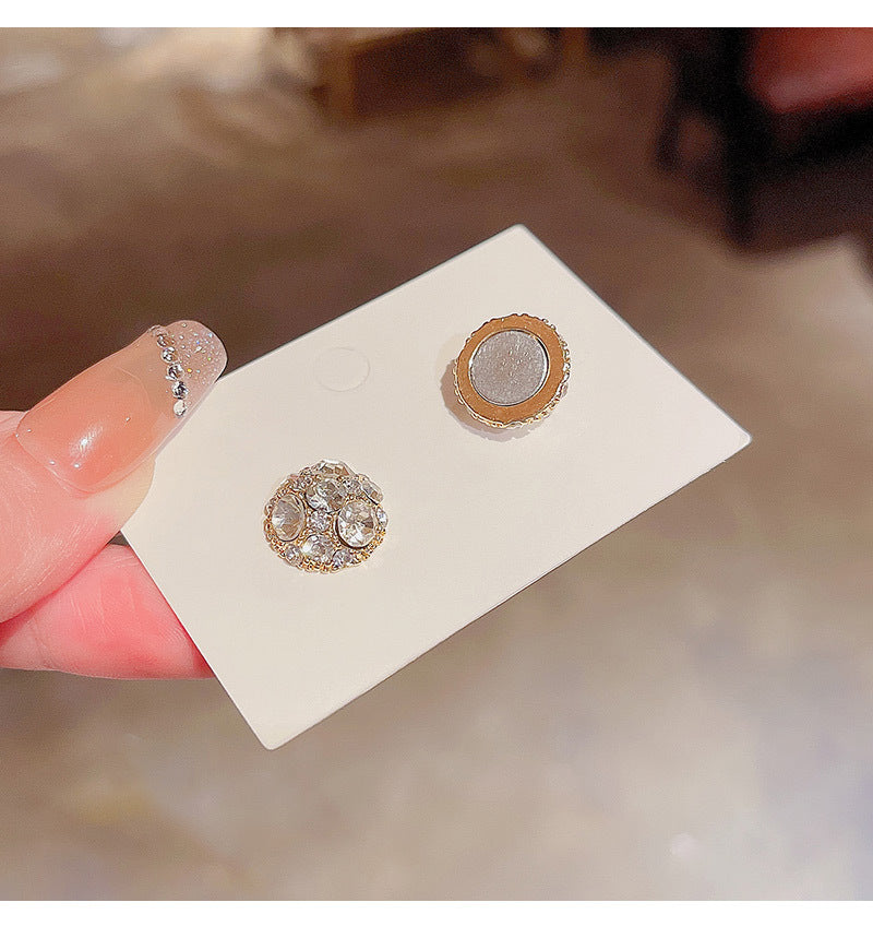 Super flash design magnetic non-pierced ear bone clip personality earrings