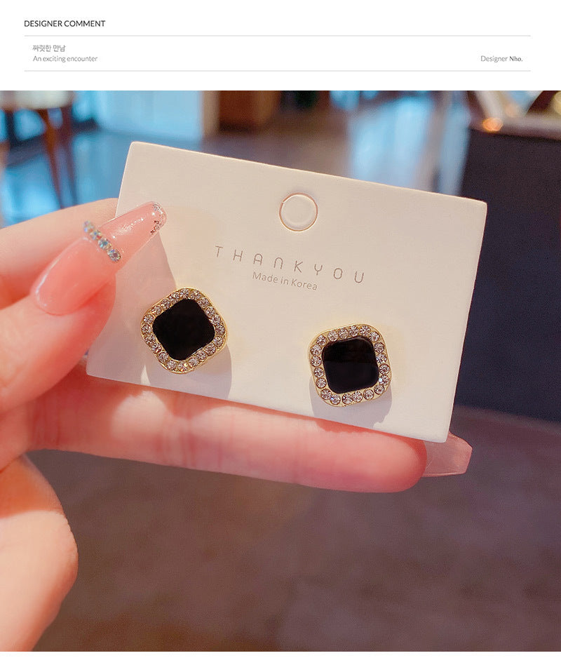 925 silver needle ins trend simple geometric earrings