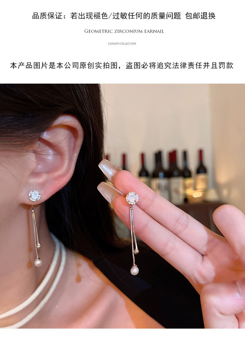 High-end micro-inlaid zircon earrings wholesale