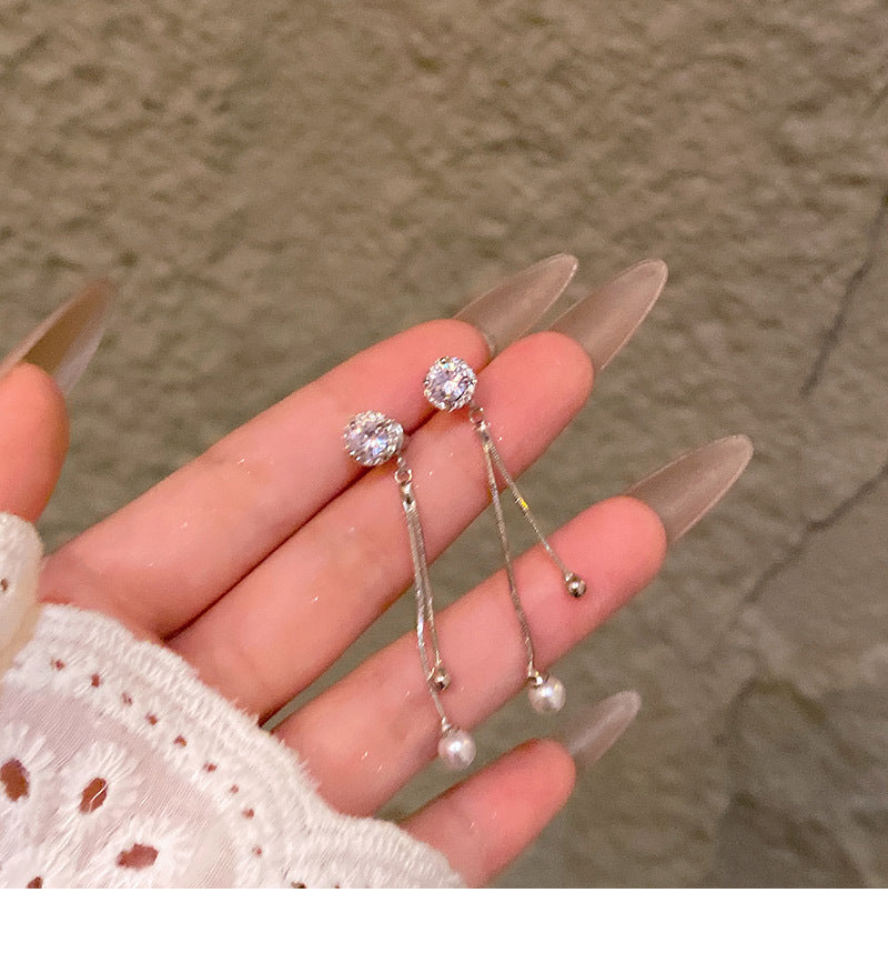 High-end micro-inlaid zircon earrings wholesale
