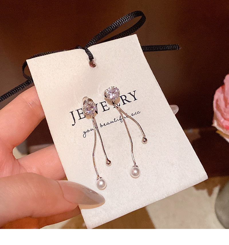 High-end micro-inlaid zircon earrings wholesale