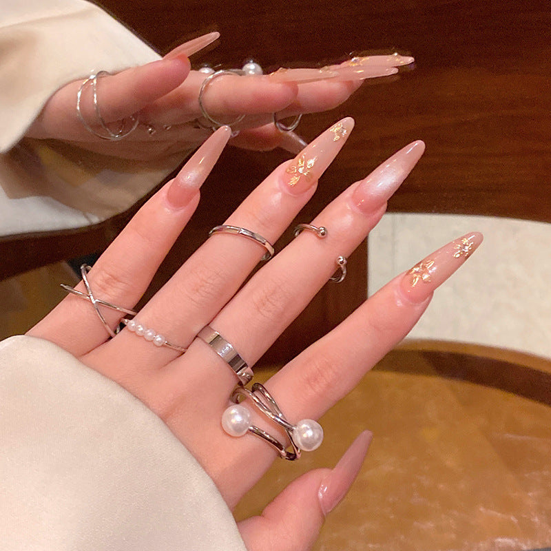 New exquisite zircon flower women's ring opening adjustable versatile love ring