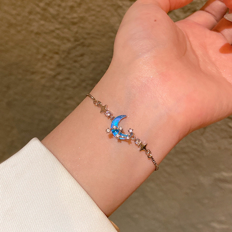 Light luxury pearl glitter zircon heart bracelet crystal women's bracelet