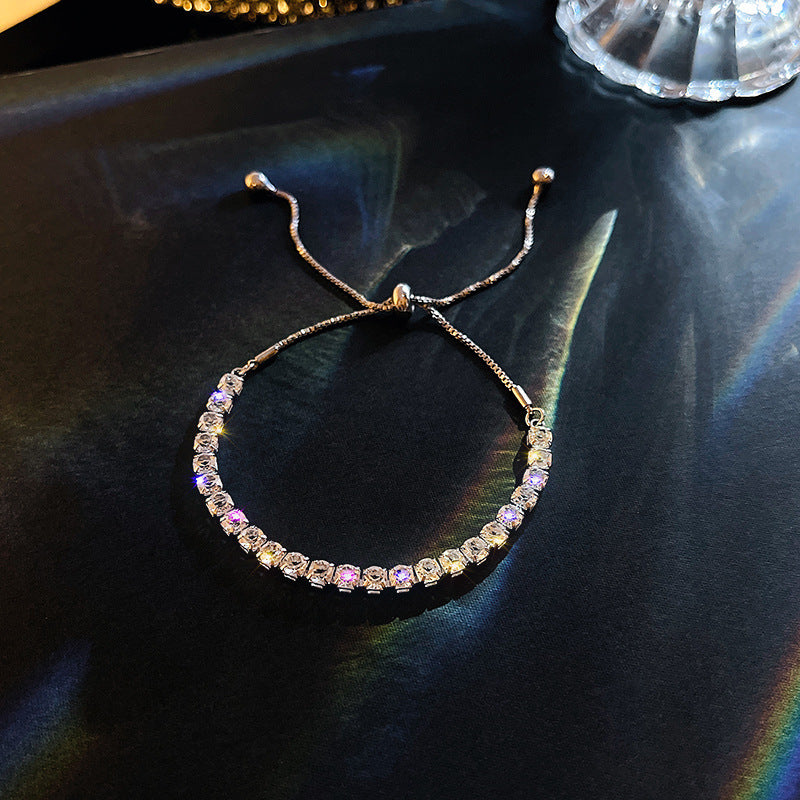 Light luxury pearl glitter zircon heart bracelet crystal women's bracelet
