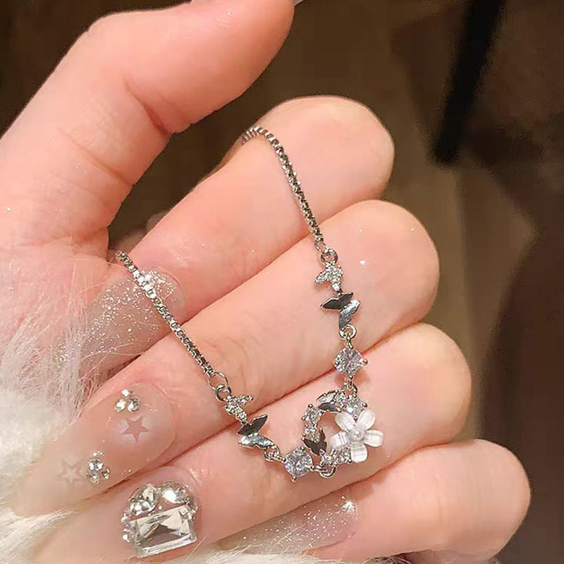 New zircon pearl niche versatile high-end love bracelet