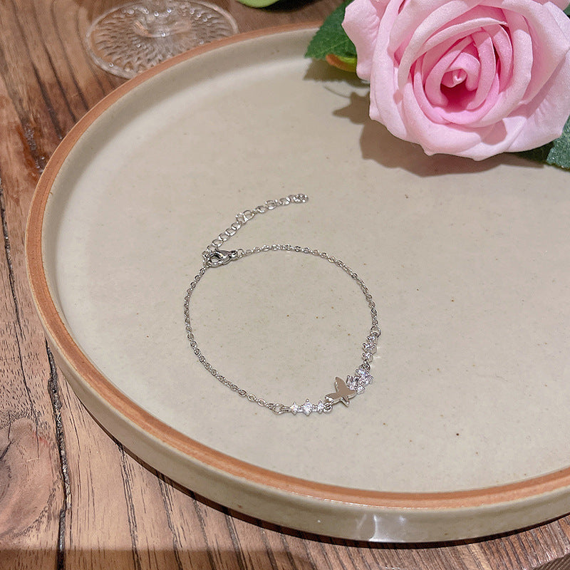 New zircon pearl niche versatile high-end love bracelet