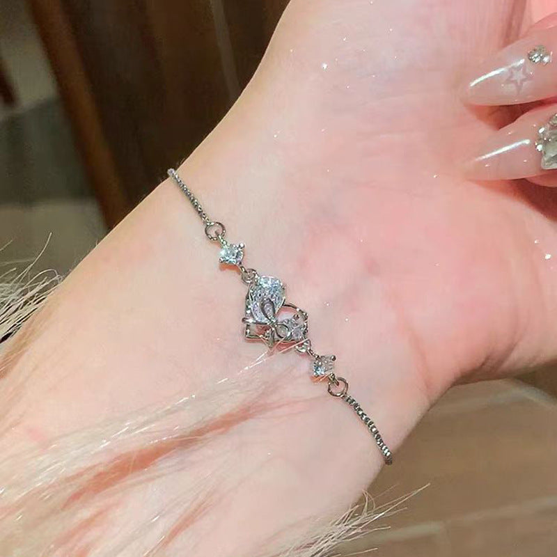 New zircon pearl niche versatile high-end love bracelet
