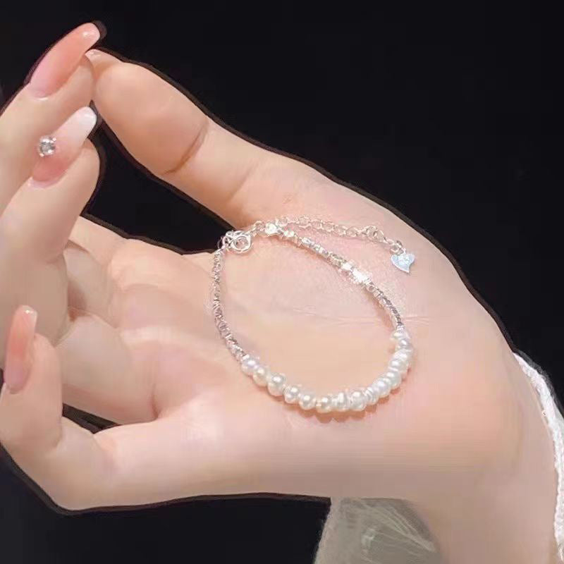 New zircon pearl niche versatile high-end love bracelet