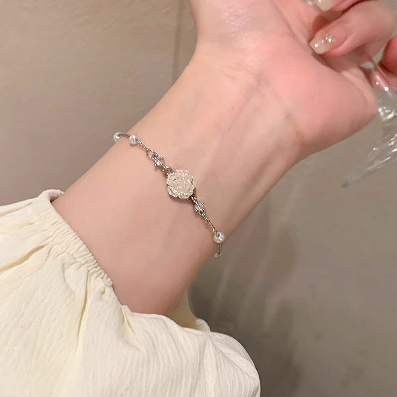 New zircon pearl niche versatile high-end love bracelet
