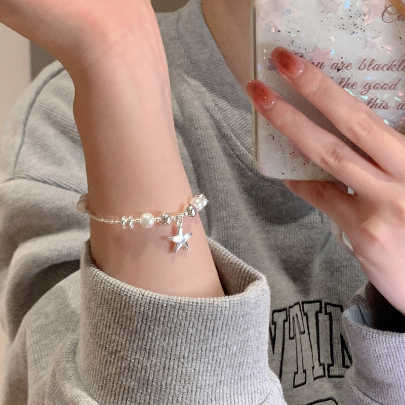 New zircon pearl niche versatile high-end love bracelet