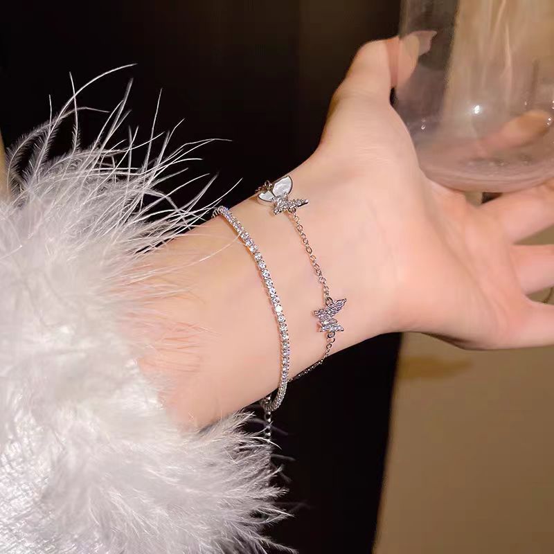 New zircon pearl niche versatile high-end love bracelet