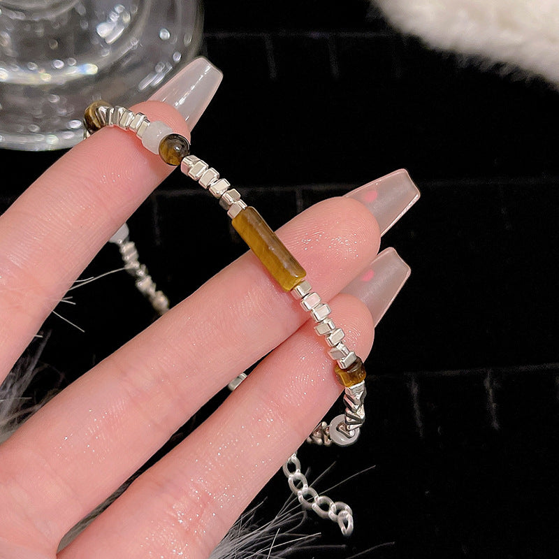 Light luxury pearl glitter zircon heart bracelet crystal women's bracelet