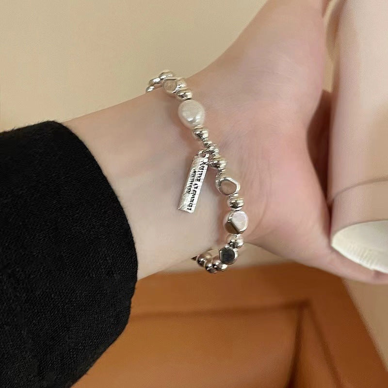 New zircon pearl niche versatile high-end love bracelet