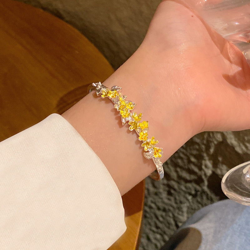 Light luxury pearl glitter zircon heart bracelet crystal women's bracelet