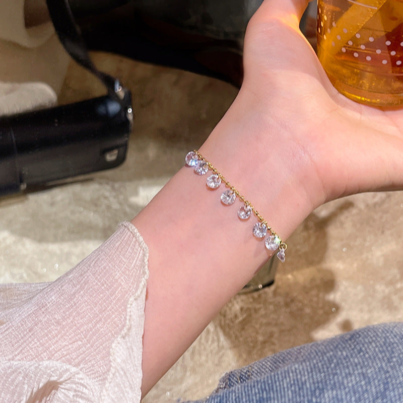 New zircon pearl niche versatile high-end love bracelet