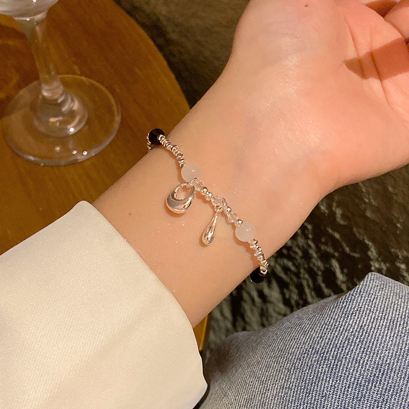 Light luxury pearl glitter zircon heart bracelet crystal women's bracelet