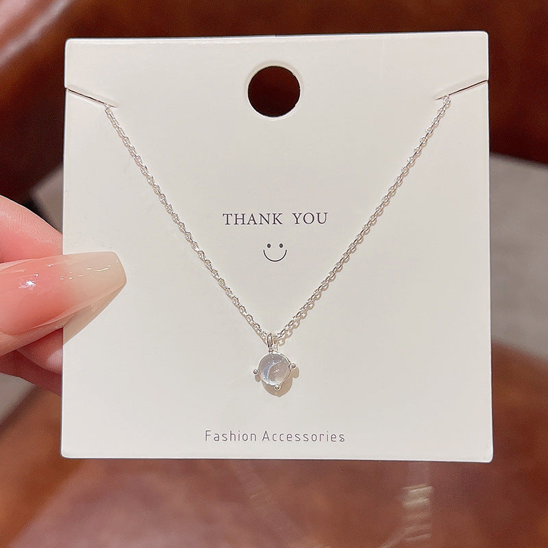 Women's series zircon imitation pearl titanium steel alloy necklace hot sale wholesale