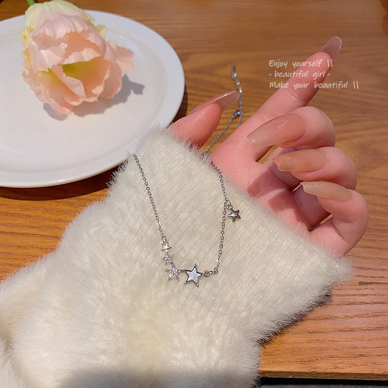 Women's series zircon imitation pearl titanium steel alloy necklace hot sale wholesale