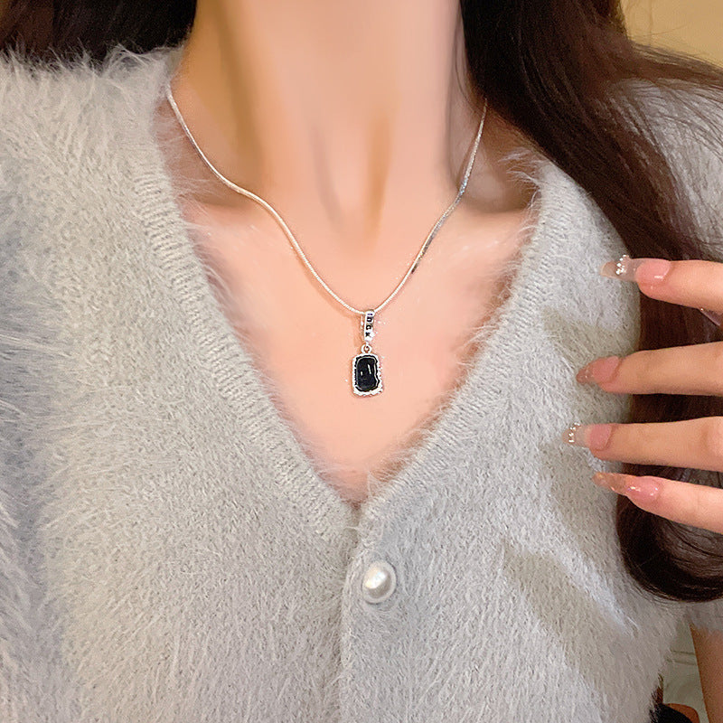 Women's series zircon imitation pearl titanium steel alloy necklace hot sale wholesale