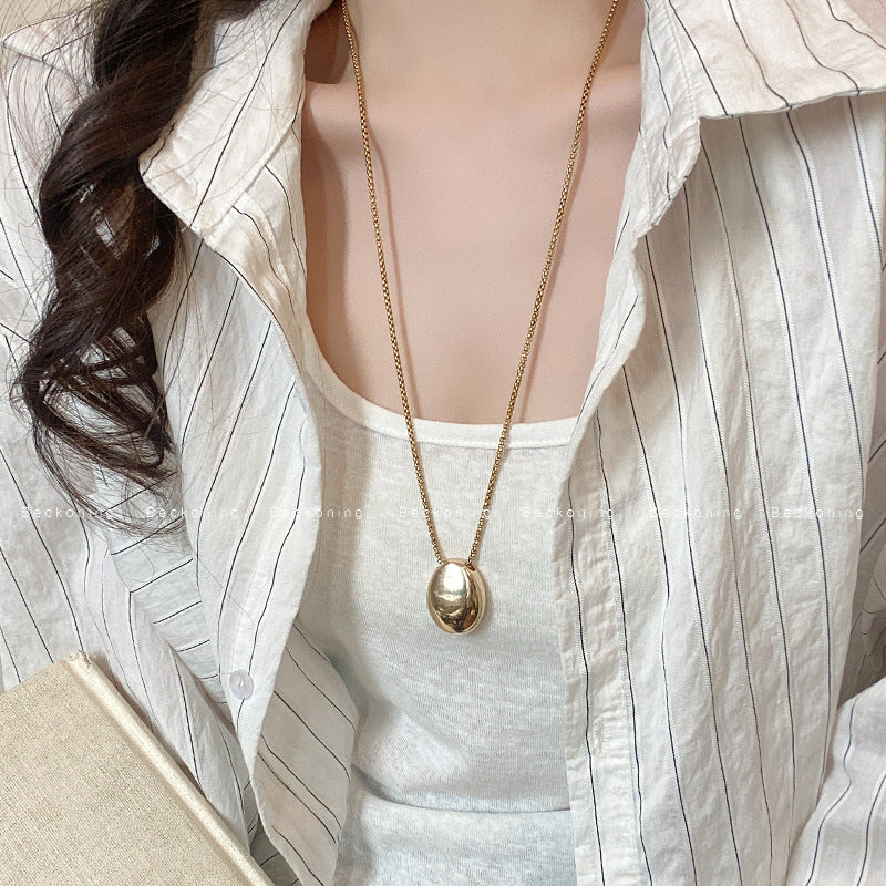 Women's series zircon imitation pearl titanium steel alloy necklace hot sale wholesale